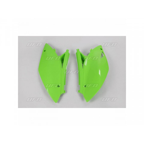 Plaques latérales UFO vert KX Kawasaki KX450F