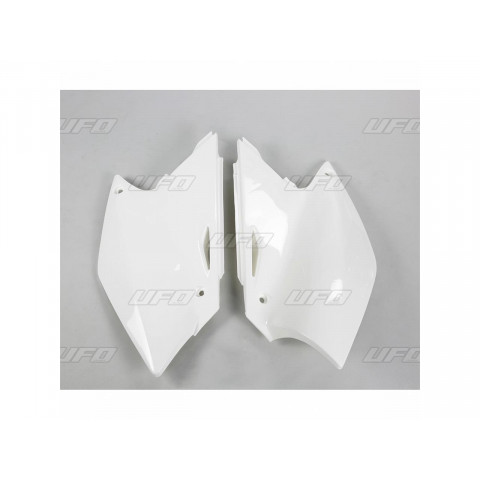 Plaques latérales UFO blanc Kawasaki KX250F
