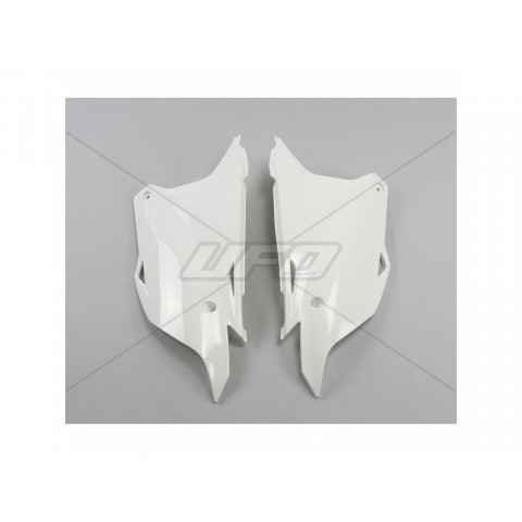 Plaques latérales UFO blanc Kawasaki KX85