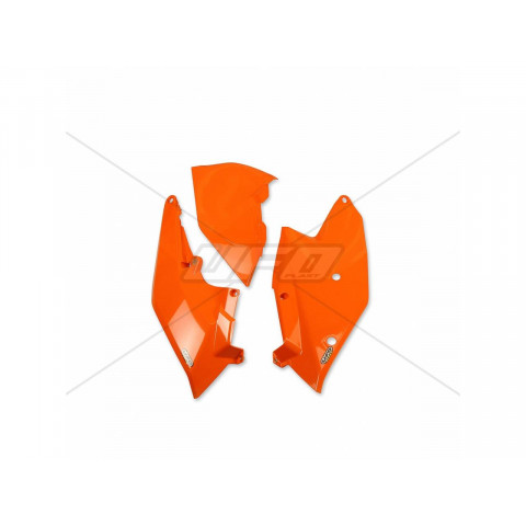 Plaques latérales + cache boîte à air UFO orange KTM SX125/150 & SX-F
