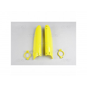 Protections de fourche UFO jaune Suzuki RM125/250