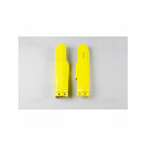 Protections de fourche UFO jaune Suzuki RM85/85L