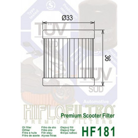 Filtre à huile HIFLOFILTRO HF182