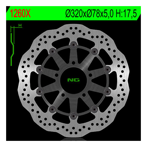 Disque de frein avant NG 1260GX pétale flottant Triumph Tiger