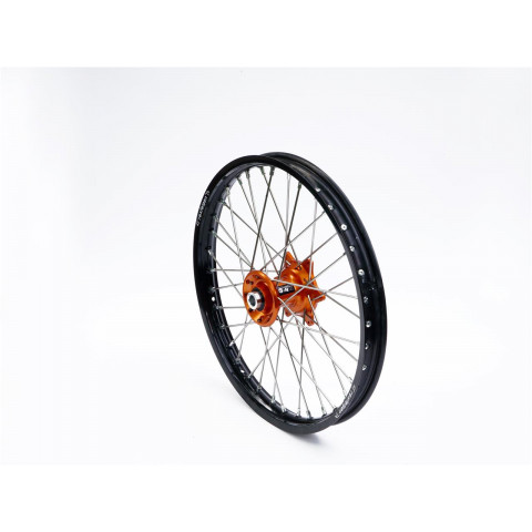 Roue avant complète HAAN WHEELS 19x1,60 jante noir/moyeu orange KTM SX85/Husqvarna TC85