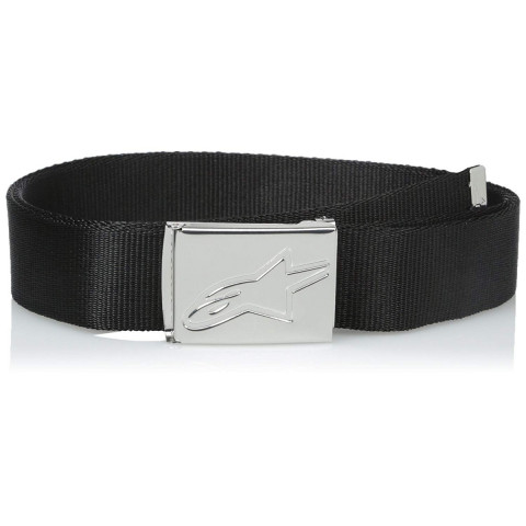 FRICTION WEB BELT - BLACK/CHROME