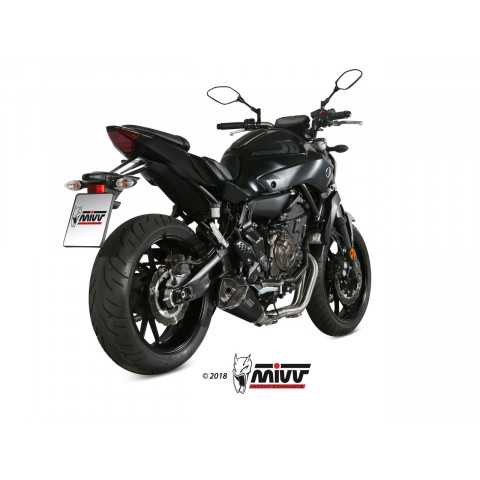 Ligne complète MIVV Delta Race inox silencieux inox noir/casquette carbone Yamaha MT-07