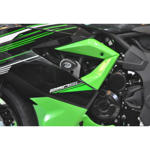 Tampons de protection R&G RACING Aero noir Kawasaki Ninja 250SL