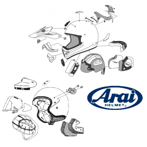 Kit ARAI PSS avec visière solaire intégrée Black