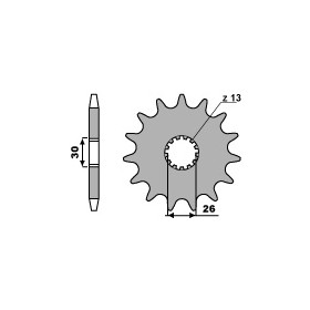 Pignon PBR 18 dents acier anti-bruit pas 530 type 2090