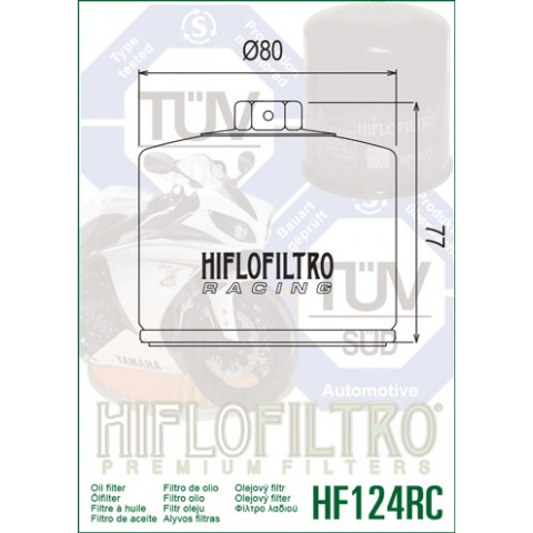Filtre à huile HIFLOFILTRO HF124RC