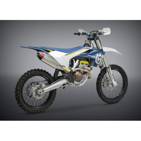 Silencieux YOSHIMURA RS-4 Signature Series aluminium/casquette carbone KTM/Husqvarna