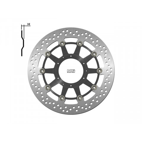 Disque de frein NG 1446G rond semi-flottant