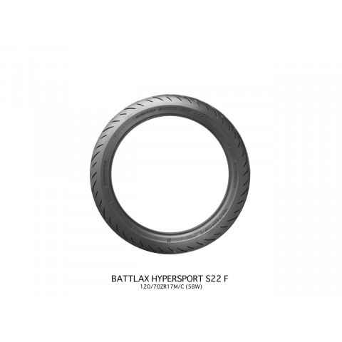 Pneu BRIDGESTONE BATTLAX S22 FRONT 120/70 ZR 17 M/C (58W) TL