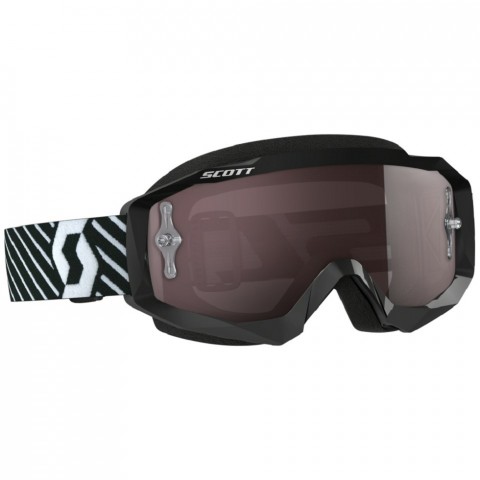 GOGGLE HUSTLE MX BLACK/WHITE SILV CHR WK