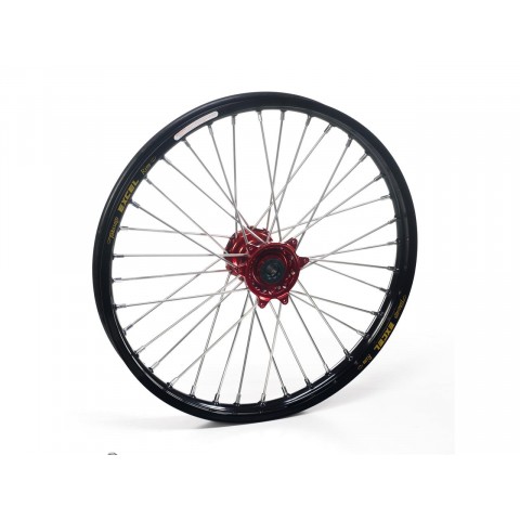 Roue avant complète HAAN WHEELS 17x3,50x36T jante noire/moyeu rouge Gas Gas