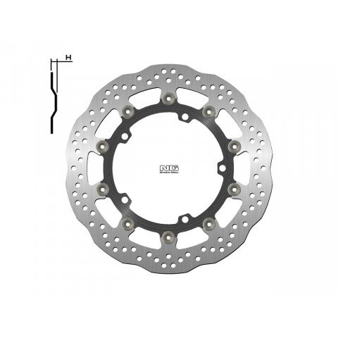 Disque de frein NG 1708XG pétale semi-flottant Triumph Speed Triple 1050