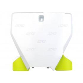 Plaque frontale UFO blanc/jaune Husqvarna TC/FC