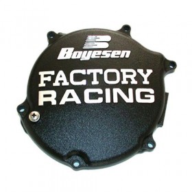 Couvercle de carter d'embrayage BOYESEN Factory Racing alu noir Kawasaki KX125