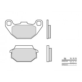 Plaquettes de frein BREMBO 07022XS carbone céramique organique