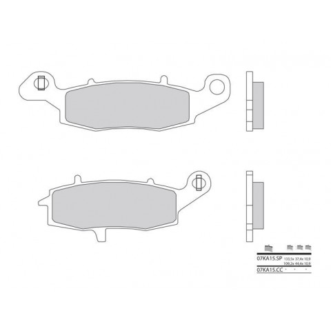 Plaquettes de frein BREMBO 07KA15SP métal fritté