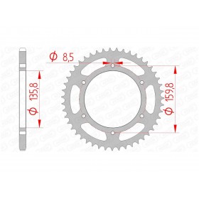 Couronne AFAM 40 dents acier standard pas 520 type 35304