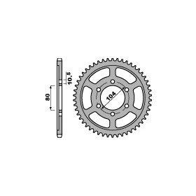 Couronne PBR 45 dents acier standard pas 525 type 4359