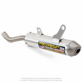 Silencieux PRO CIRCUIT 304 alu brossé/casquette inox Yamaha YZ250