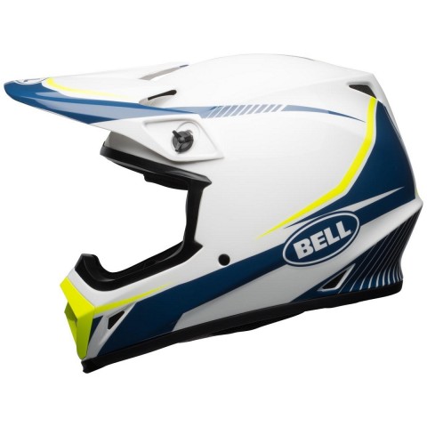 CASQUE BELL MX-9 MIPS GLOSS WHITE/BLUE/Y