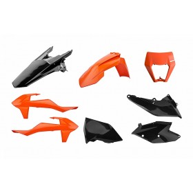 Kit plastique POLISPORT Enduro orange/noir KTM EXC/EXC-F
