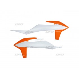Ouies de radiateur UFO orange/blanc KTM EXC/SX/EXC-F/SX-F