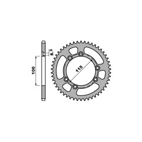 Couronne PBR 51 dents acier standard pas 420 type 4423