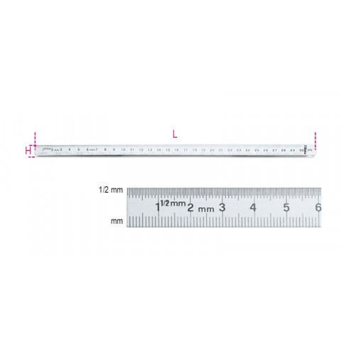 Réglet flexible BETA 300mm acier inoxydable