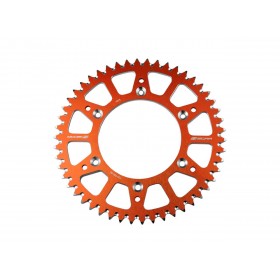 Couronne SCAR 48 dents alu ultra-light anti-boue pas 420 type SRS510 orange