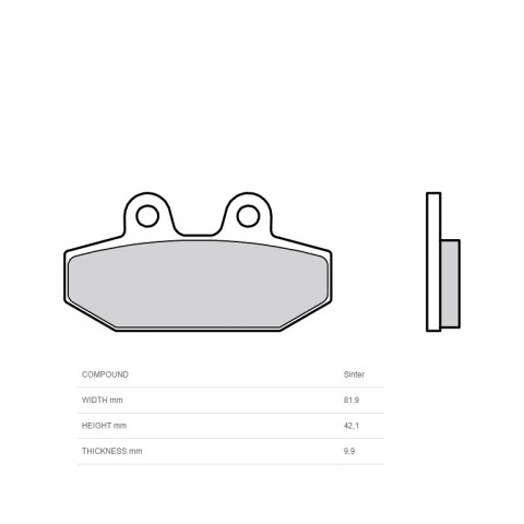 Plaquettes de frein BREMBO métal fritté - 07HD23SP