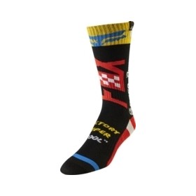 YTH MX SOCK - CZAR BLK/YLW S