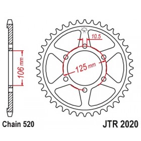 Couronne JT SPROCKETS 41 dents acier standard pas 520 type 2020