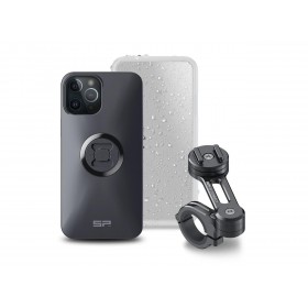 Pack complet SP-CONNECT Moto Bundle fixé sur guidon iPhone 12 Pro Max