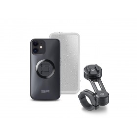 Pack complet SP-CONNECT Moto Bundle fixé sur guidon iPhone 12 Mini