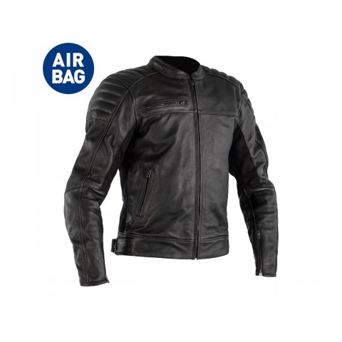 Veste RST Fusion Airbag cuir noir homme