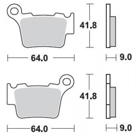 Plaquettes de frein BRAKING Off-Road/Quad métal fritté - 891CM44