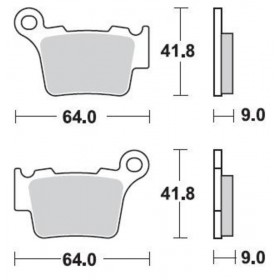 Plaquettes de frein BRAKING Off-Road/Quad métal fritté - 891CM44