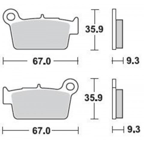 Plaquettes de frein BRAKING Off-Road semi-métallique - 890CM46