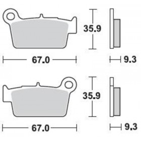 Plaquettes de frein BRAKING Off-Road semi-métallique - 890CM46