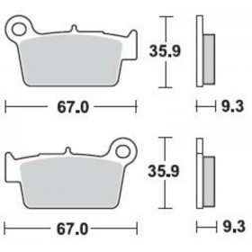 Plaquettes de frein BRAKING Off-Road/Quad métal fritté - 890CM44