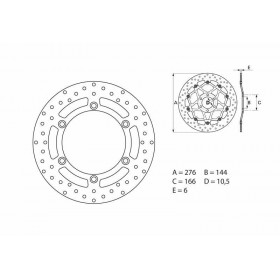 Disque de frein BREMBO Oro rond fixe