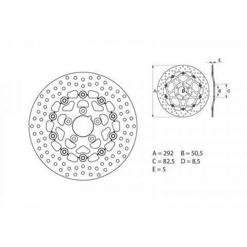 Disque de frein BREMBO Série Oro Flottant - 78B40822