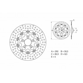 Disque de frein BREMBO Série Oro Flottant - 78B40822