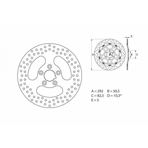 Disque de frein BREMBO Série Oro fixe - 68B407E0