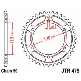 Couronne JT SPROCKETS acier standard 479 - 530